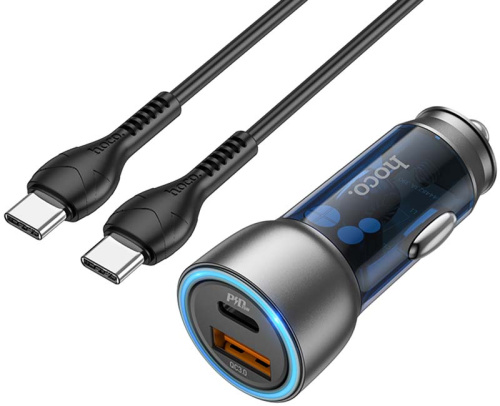 АЗУ 1 USB HOCO NZ8 PD25W+QC3.0+ кабель Type-C to Type-C