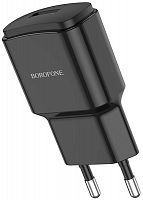 СЗУ 1 USB Borofone BA48A, Orion, 2.1A пластик чёрный