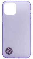 Силиконовый чехол для Apple iPhone 12/12 Pro матовый с прозрачным бортом фиолетовый