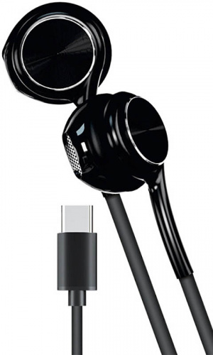 Наушники WALKER H735, TYPE-C, вкладыши, микрофон, кнопка ответа черный