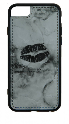 Силиконовый чехол для Apple iPhone 6/7/8 sweet kiss черный