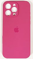 Силиконовый чехол Soft Touch для Apple iPhone 16 Pro Max с защитой камеры лого ягодный