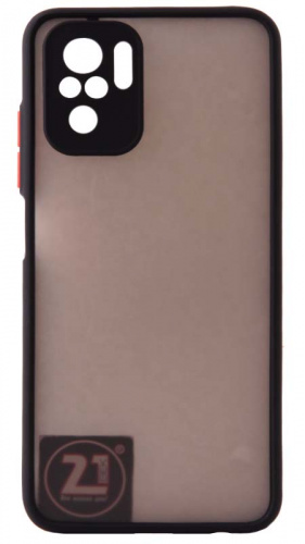 Силиконовый чехол для Xiaomi Redmi Note 10/Note 10S хром черный