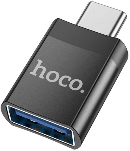 Переходник Type-C - USB HOCO UA17 OTG чёрный