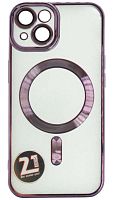 Силиконовый чехол для Apple iPhone 14 magsafe фиолетовый
