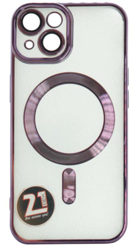 Силиконовый чехол для Apple iPhone 14 magsafe фиолетовый