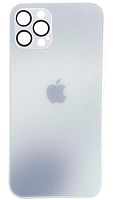Силиконовый чехол для Apple iPhone 12 Pro стекло градиентное белый