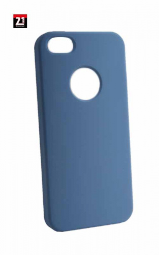 Задняя накладка Soft Touch для Apple iPhone 5/5S/5SE с вырезом синий