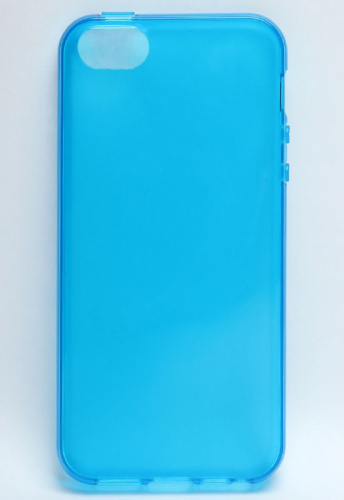 Силикон Iphone 5 матовый голубой