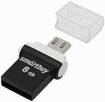 8GB флэш драйв Smart Buy OTG POKO series черный