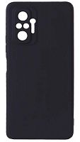 Силиконовый чехол Soft Touch для Xiaomi Redmi Note 10 Pro с защитой камеры черный