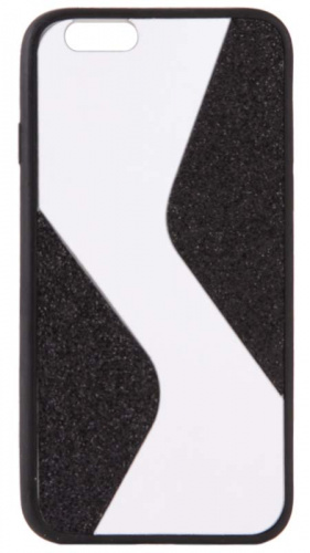 Силиконовый чехол для Apple iPhone 6/6S зеркальный с блестками черный