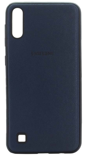 Силиконовый чехол для Samsung Galaxy A10/A105 кожа синий