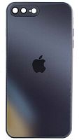 Силиконовый чехол для Apple iPhone 7 Plus/8 Plus стекло градиентное черный