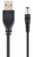 Кабель USB 2.0 Pro Gembird CC-USB-AMP35-6, AM/DC 3,5мм (для хабов), 1.8м, экран, черный, пакет