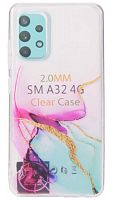 Силиконовый чехол для Samsung Galaxy A32/A325 water ink розовый