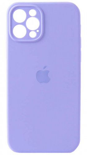 Силиконовый чехол Soft Touch для Apple iPhone 12 Pro с защитой камеры лого ярко-сиреневый