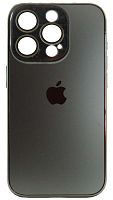 Силиконовый чехол для Apple iPhone 15 Pro зеркальная камера титан