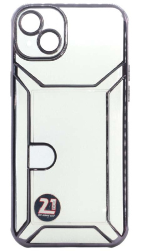 Силиконовый чехол  для Apple iPhone 14 Plus с окантовкой и боковым карманом в ассортименте