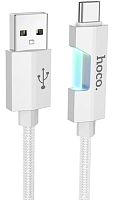 Кабель Type-C - USB HOCO U123 Regent 1.2м 3,0А серый