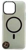 Силиконовый чехол для Apple iPhone 14 Pro Max Shine Case MagSafe черный