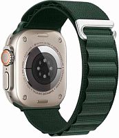 Ремешок на руку для Apple Watch 42/44/45/49mm HOCO, WA20, ткань, резина зелёный, тёмный