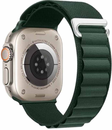 Ремешок на руку для Apple Watch 42/44/45/49mm HOCO, WA20, ткань, резина зелёный, тёмный