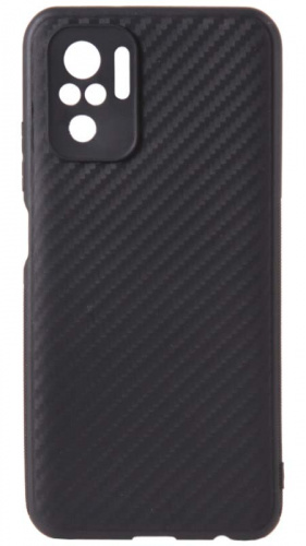 Силиконовый чехол для Xiaomi Redmi Note 10/Note 10S карбон черный