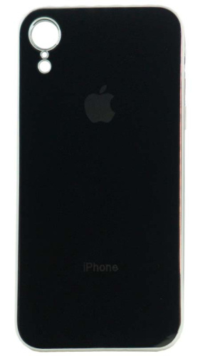 Силиконовый чехол для Apple iPhone XR глянцевый с окантовкой черный