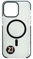 Силиконовый чехол HOCO для Apple iPhone 15 Pro Max Transparent Anti-Fall Magnetic Case черный