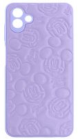Силиконовый чехол для Samsung Galaxy A04 3D Mickey сиреневый