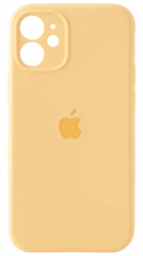 Силиконовый чехол Soft Touch для Apple iPhone 12 mini с защитой камеры желтый