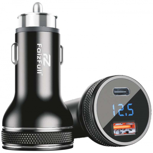 АЗУ FaizFull FZ24 PD30W + USB25W QC3.0 черный АЗУ FaizFull FZ24 PD30W + USB25W QC3.0 черный