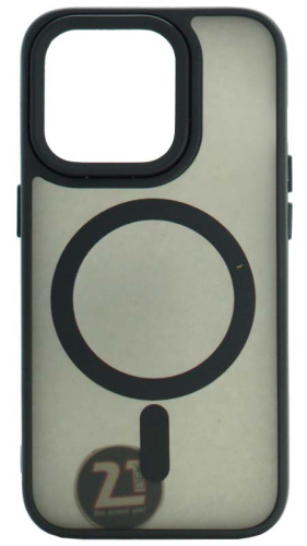 Силиконовый чехол MagSafe для Apple iPhone 13 Pro матовый черный