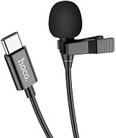 Микрофон петличный HOCO L14, кабель Type-C чёрный
