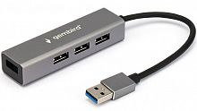 Разветвитель USB 3.0 Gembird UHB-C464 4 порта USB алюминиевый корпус кабель USB 17см серый