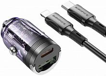 АЗУ Type-C Borofone BZ29 RAY 30Вт PD QC FCP AFC кабель Type-C 8-pin 1.0м фиолетовый