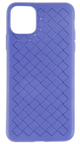 Силиконовый чехол для Apple iPhone 11 Pro Max плетеный синий