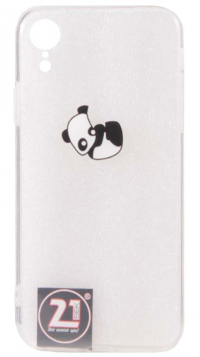 Силиконовый чехол для Apple iPhone XR прозрачный панда