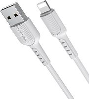 Кабель USB - Apple 8 pin Borofone BX16 Easy 1.0м круглый 2.0A ПВХ белый