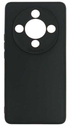 Силиконовый чехол для Honor X9b с защитой камеры матовый черный