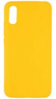 Силиконовый чехол для Xiaomi Redmi 9A матовый желтый