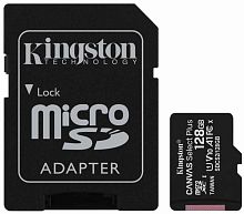 128GB карта памяти MicroSDXС Kingston Cl10 UHS-I Canvas Select Plus с адаптером