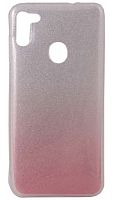 Силиконовый чехол Glamour для Samsung Galaxy A11/A115 градиент розовый