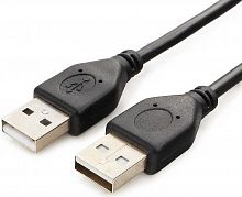 Кабель USB 2.0 Pro Cablexpert CCP-USB2-AMAM-6, AM/AM, 1.8м, экран, черный, пакет
