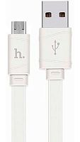 Кабель USB HOCO Bamboo X5m microUSB белый
