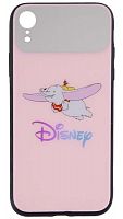 Силиконовый чехол для Apple Iphone XR стеклянный Disney розовый