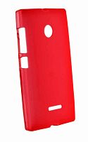 Силиконовый чехол для MICROSOFT Lumia 435 матовый красный