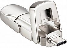 128Gb флэш драйв Move Speed YSUYV, USB 3.0, Type-C 3.1, пластик, R/W - 400/200 MB/s, серебряный