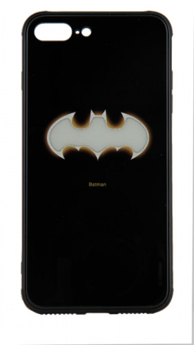Силиконовый чехол для Apple iPhone 7 Plus/8 Plus стеклянный Бэтмен